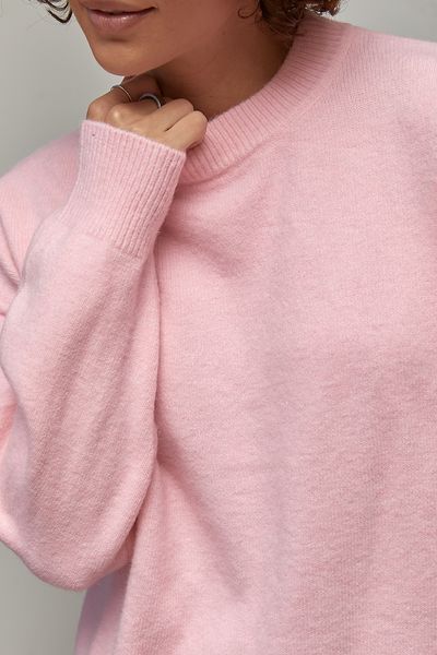 В&rsquo;язаний джемпер oversize з декоративними швами - рожевий цвет, ONE SIZE (є розміри) 1078801422 фото