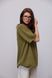 В'язана кофта oversize з коротким рукавом - хакі цвет, ONE SIZE (є розміри) 1078001622 фото 2