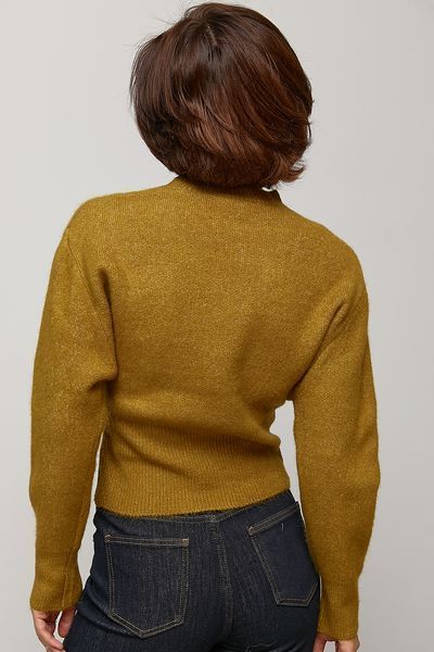 В&rsquo;язана кофта з блискавкою спереду - хакі цвет, ONE SIZE (є розміри) 1079131622 фото