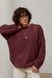 Подовжений в&rsquo;язаний джемпер oversize - баклажан цвет, ONE SIZE (є розміри) 1078864522 фото 1