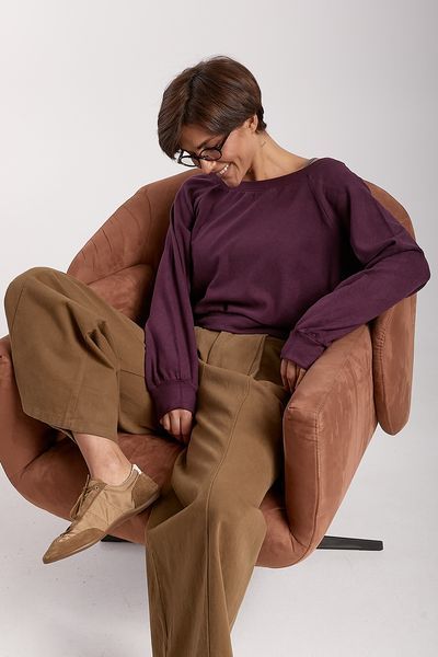Вільна кофтинка у комлекті з майкою - фіолетовий цвет, ONE SIZE (є розміри) 1072424122 фото